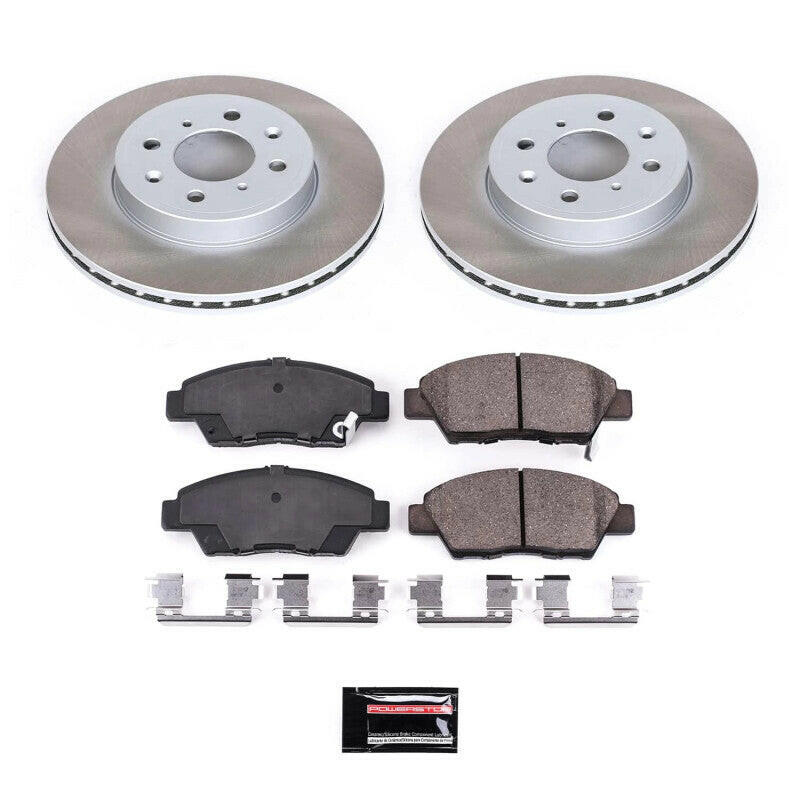 Power Stop 15-20 Honda Fit Front Semi-Coated Rotor Kit Brake Kits - Performance Blank PowerStop