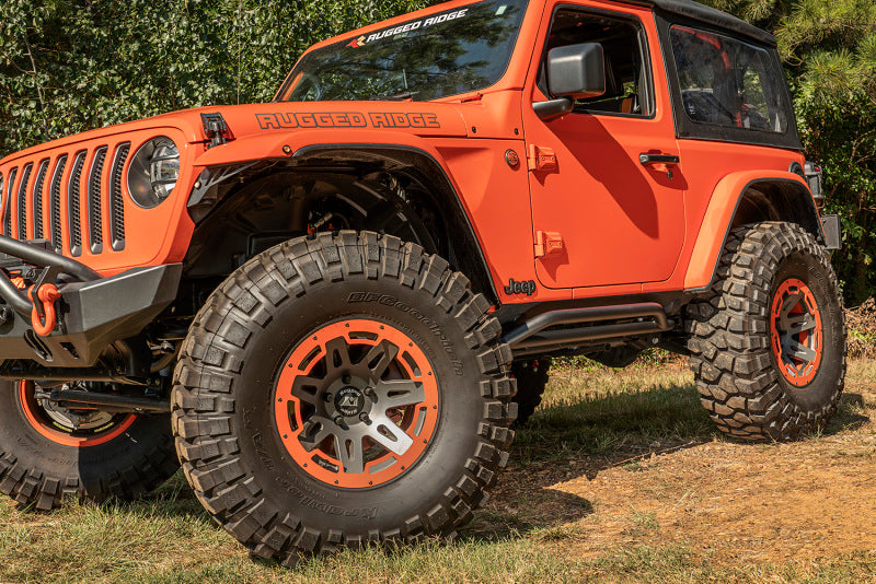 Rugged Ridge RRC Rocker Guards 18-20 Jeep Wrangler JL 2 Door Body Armor & Rock Rails Rugged Ridge