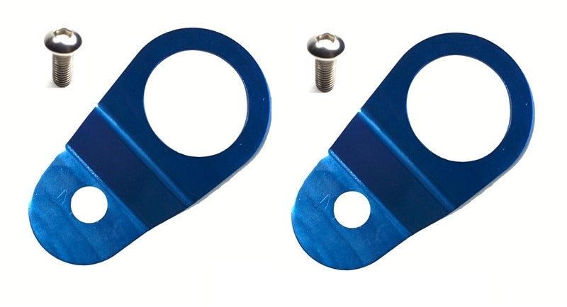 Torque Solution Radiator Mount Combo with Inserts (Blue) : Mitsubishi Evolution 7/8/9 Radiator Stays Torque Solution