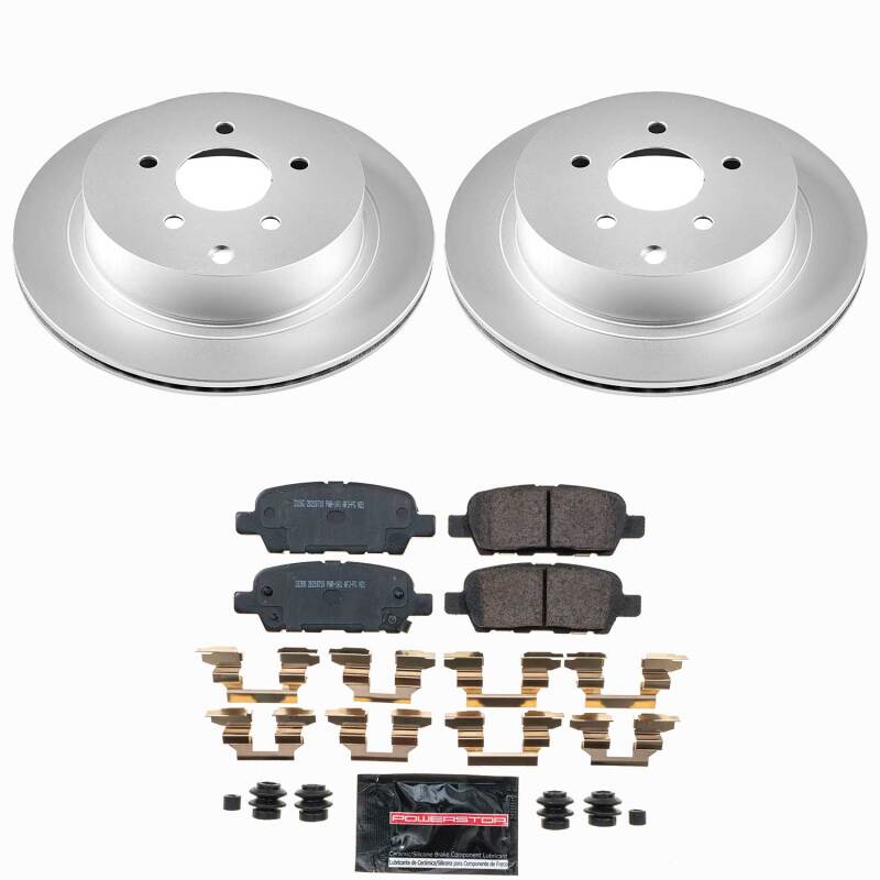 Power Stop 2009 Infiniti FX35 Rear Z23 Coated Brake Kit Brake Kits - Performance D&S PowerStop
