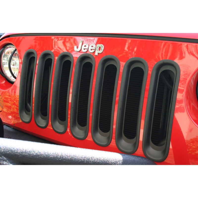 Rugged Ridge Grille Inserts Black 07-18 Jeep Wrangler Grilles Rugged Ridge