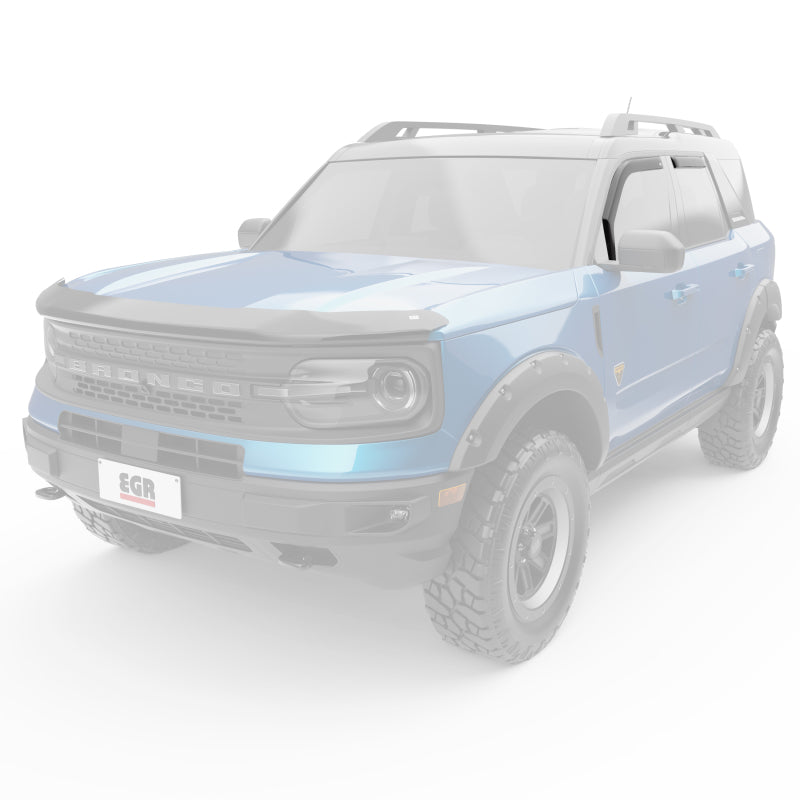 EGR 21-22 Ford Bronco Sport 4 Door In-Channel Window Visors - Dark Smoked (573561) Wind Deflectors EGR