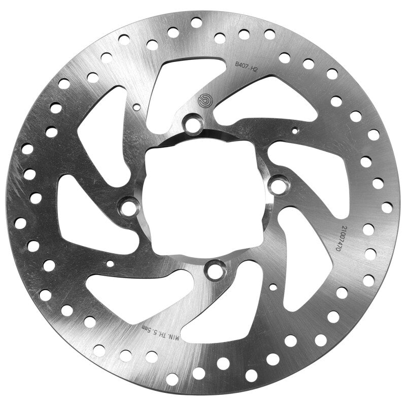 Brembo OE 22-23 Ducati Multistrada V4 Pikes Peak 1158cc 265x6mm Brake Disc - Rear Fixed Brake Rotors - Slotted Brembo OE