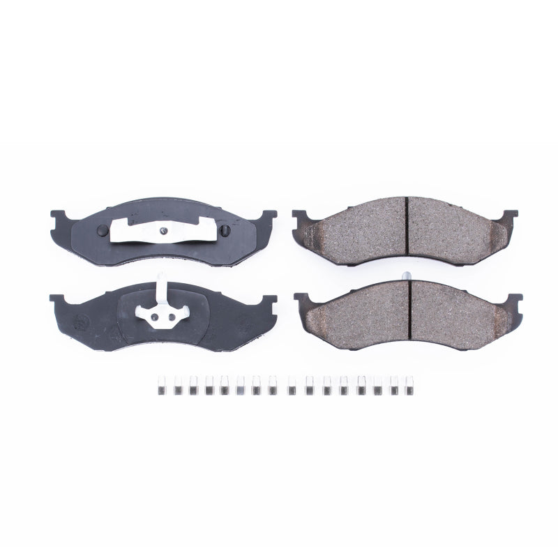 Power Stop 90-01 Jeep Cherokee Front Z17 Evolution Ceramic Brake Pads w/Hardware Brake Pads - OE PowerStop