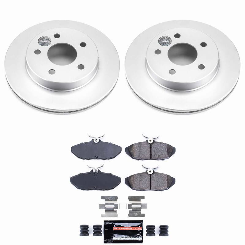 Power Stop 93-97 Ford Thunderbird Rear Z23 Coated Brake Kit Brake Kits - Performance D&S PowerStop