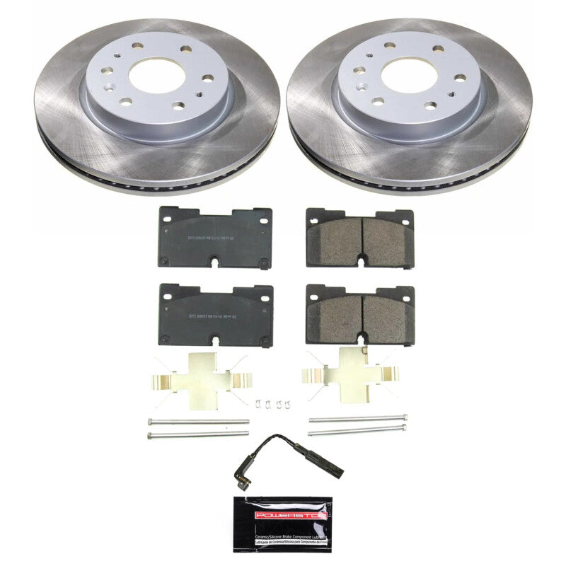 Power Stop 21-23 GMC Yukon XL Front Semi-Coated Rotor Kit Brake Kits - Performance Blank PowerStop