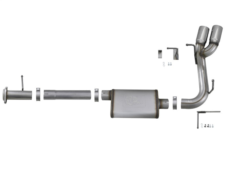 aFe MACH Force-XP 3in 409 SS Cat-Back Exhaust w/ Polished Tip 17-19 GM Colorado/Canyon V6-3.6L Catback aFe