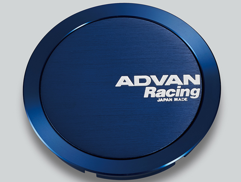 Advan 73mm Full Flat Center Cap - Blue Anodized Wheel Center Caps Advan