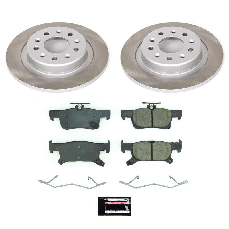 Power Stop 17-18 Buick Envision Rear Semi-Coated Rotor Kit Brake Kits - Performance Blank PowerStop