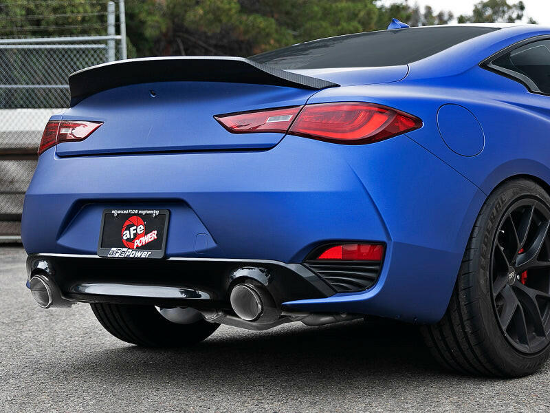 aFe POWER Takeda 2.5in 304 SS CB Exhaust w/ Carbon Fiber Tips 17-19 Infiniti Q60 V6-3.0L (tt) Catback aFe