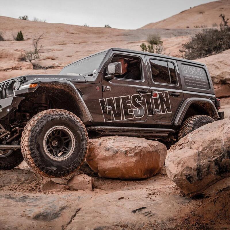 Westin/Snyper 2018+ Jeep Wrangler JL Unlimited 4DR Triple Tube Rock Rail Steps - Textured Black Body Armor & Rock Rails Westin
