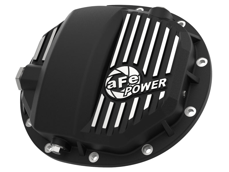 aFe Power Pro Series AAM 9.5/9.76 Rear Diff Cover Black w/Mach Fins 14-19 GM Silverado/Sierra 1500 Diff Covers aFe