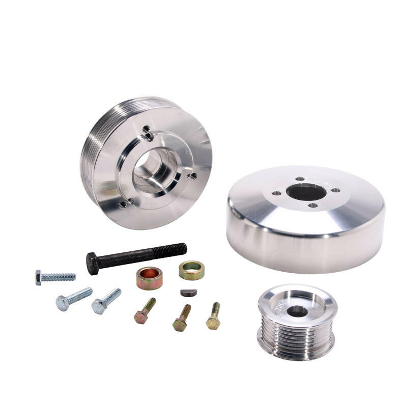 BBK 97-04 Ford F150 Expedition 4.6 5.4 Underdrive Pulley Kit - Lightweight CNC Billet Aluminum (3pc) Pulleys - Crank, Underdrive BBK