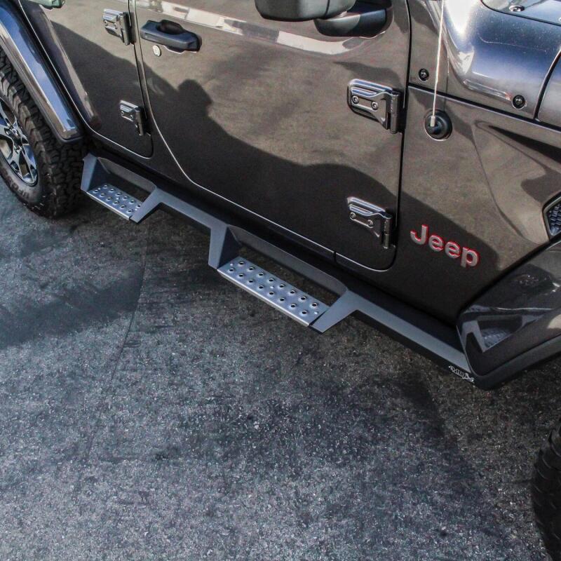 Westin/HDX 2018 Jeep Wrangler JL Unlimited Drop Nerf Step Bars - Textured Black Nerf Bars Westin