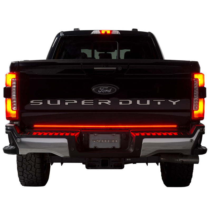Putco 2024 Ford SuperDuty F-250 60In Direct Fit Red Blade Kit Tailgate Bars w/ LED Taillamps Light Tailgate Bar Putco