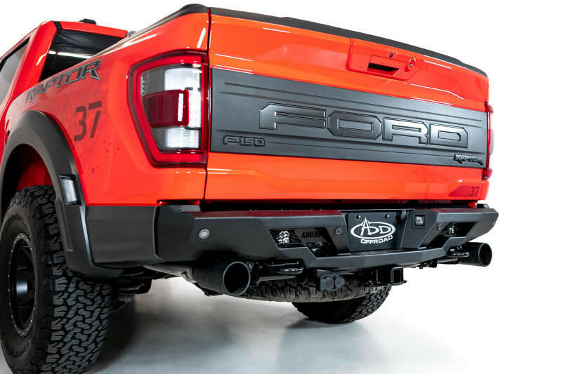 Addictive Desert Designs 2022+ Ford Raptor Stealth Fighter R Bumper w/ 2 Cube Lights - Hammer Black Bumpers - Steel Addictive Desert Designs