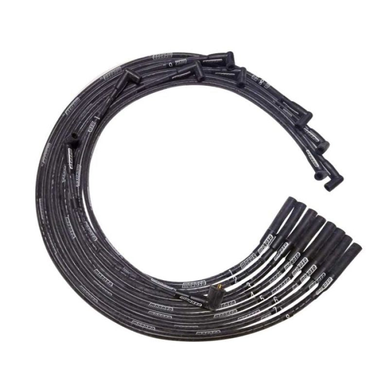 Moroso BB Chrysler Mopar Sleeved Str Plug HEI Ultra Spark Plug Wire Set - Black Spark Plug Wire Sets Moroso