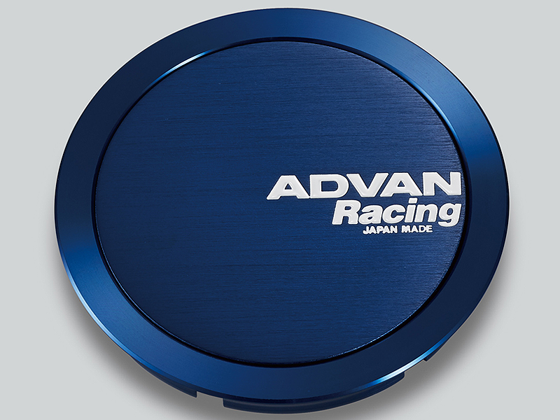 Advan 63mm Full Flat Center Cap - Blue Anodized Wheel Center Caps Advan