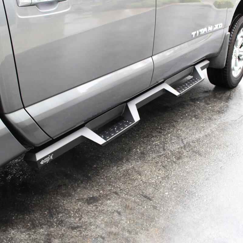 Westin/HDX 16-18 Nissan Titan XD Crew / 17-18 Titan Crew Cab Drop Nerf Step Bars - Textured Black Nerf Bars Westin