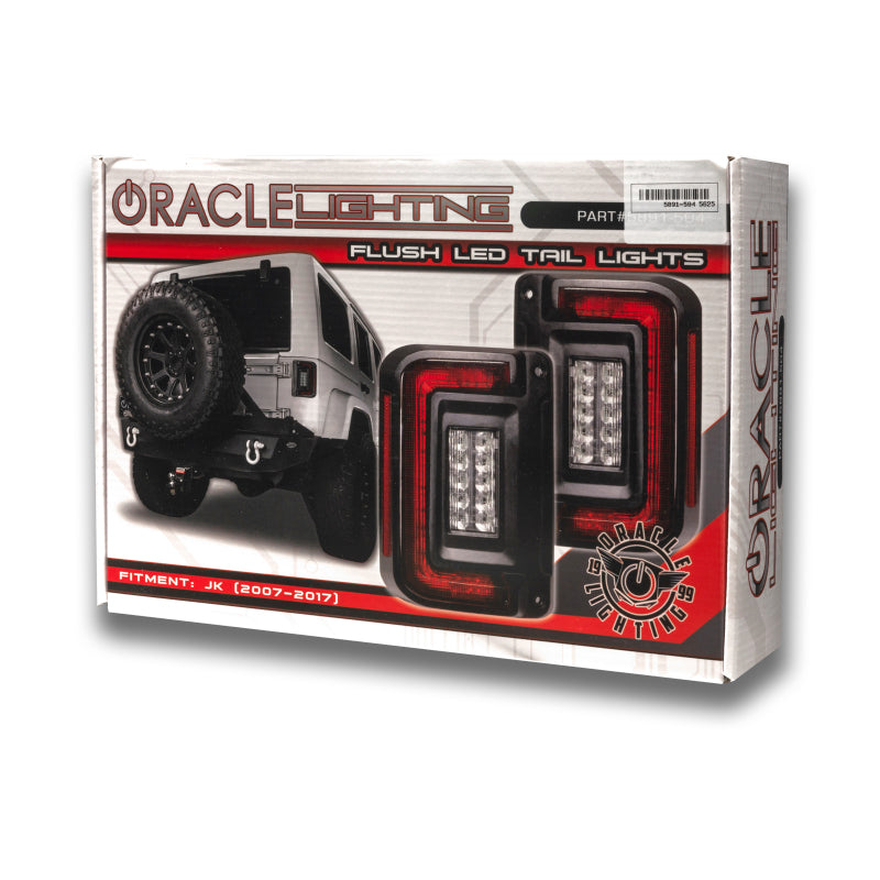 Oracle 07-17 Jeep Wrangler JK Flush Mount LED Tail Lights - Tinted Tail Lights ORACLE Lighting