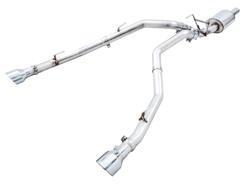 AWE Tuning 09-18 RAM 1500 5.7L (w/Cutouts) 0FG Dual Rear Exit Cat-Back Exhaust - Chrome Silver Tips Catback AWE Tuning