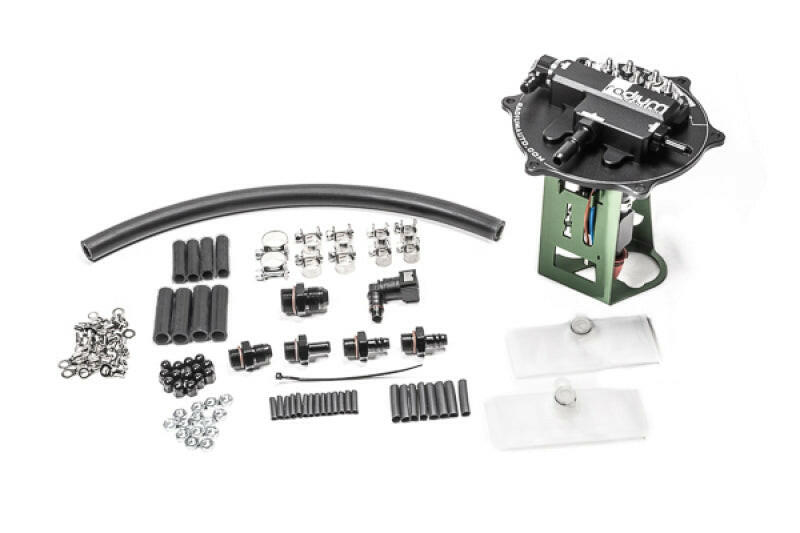 Radium Engineering Mitsubishi EVO 7/8/9 Fuel Hanger Fits AEM 50-1220 / DW440 - Pumps Not Included Fuel Pump Hangers Radium Engineering