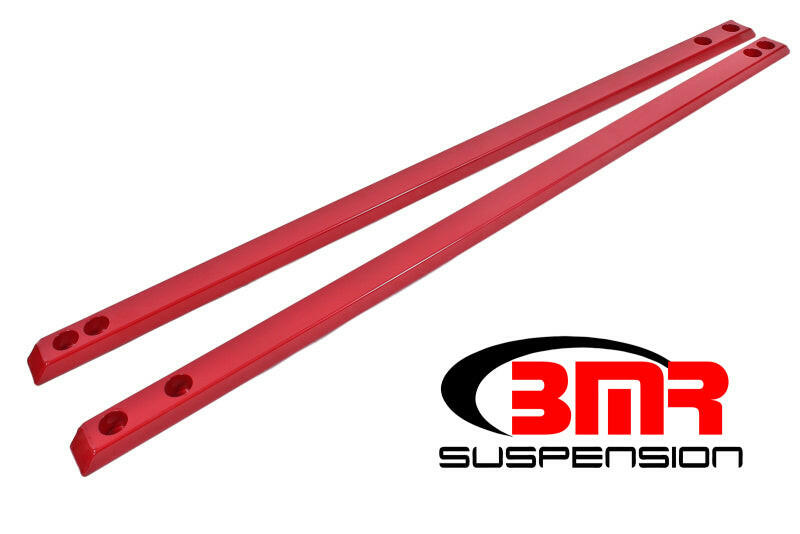 BMR 15-17 S550 Mustang Super Low Profile Chassis Jacking Rails - Red Chassis Bracing BMR Suspension