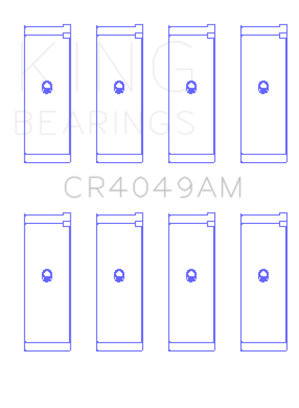 King Engine Bearings Mitsubishi 4G15/G15B/G4Dj (Size +0.50mm) Connecting Rod Bearing Set Connecting Rods King Engine Bearings