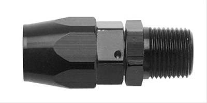 Fragola -12AN Straight Hose End x 1/2 NPT - Black Fittings Fragola