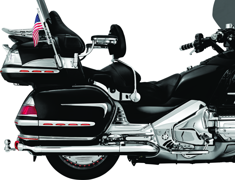 Kuryakyn Louvered Battery Box Cover 01-10 GL1800 Chrome Battery Tiedowns Kuryakyn