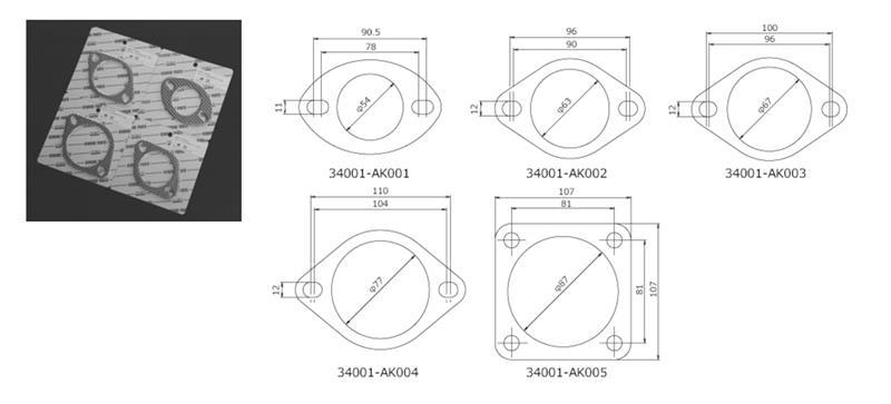 HKS Gasket 65mm Universal EX (2pcs) Exhaust Gaskets HKS