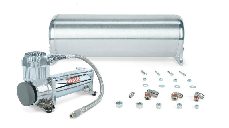 Air Lift 18in FLO Tank w/ Viair 444c Compressor (Incl. Fittings & Tank Mounting Hardware) Air Tanks Air Lift