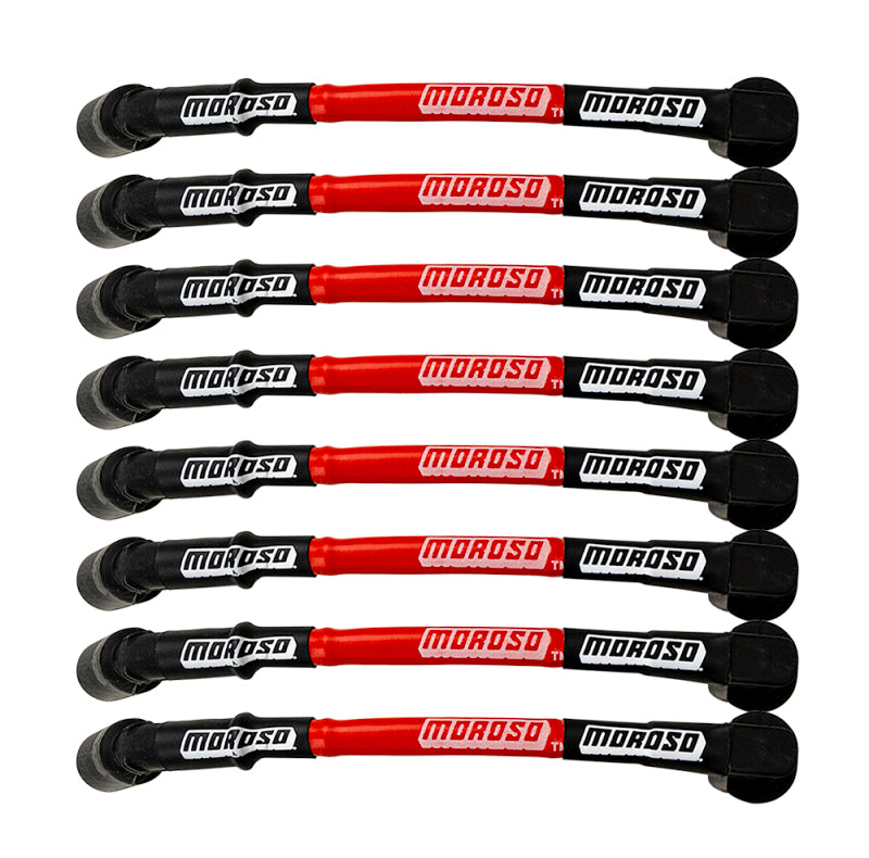 Moroso 11in Long Sleeved Coil On Plug Ultra Spark Plug Wire Set - Red Spark Plug Wire Sets Moroso