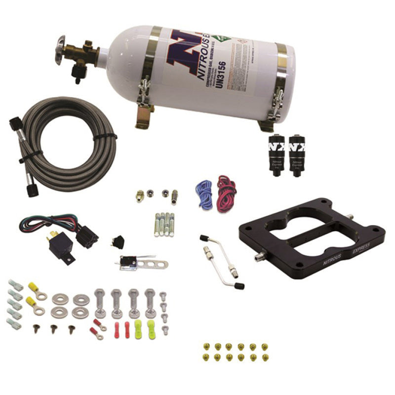 Nitrous Express Q-Jet/Holley Spread Bore Hitman Nitrous Kit (100-150-200HP) w/10lb Bottle Nitrous Systems Nitrous Express