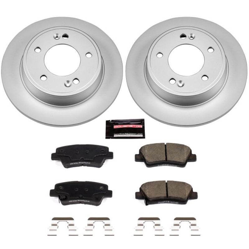 Power Stop 12-17 Hyundai Veloster Rear Z17 Evolution Geomet Coated Brake Kit Brake Kits - Performance Blank PowerStop