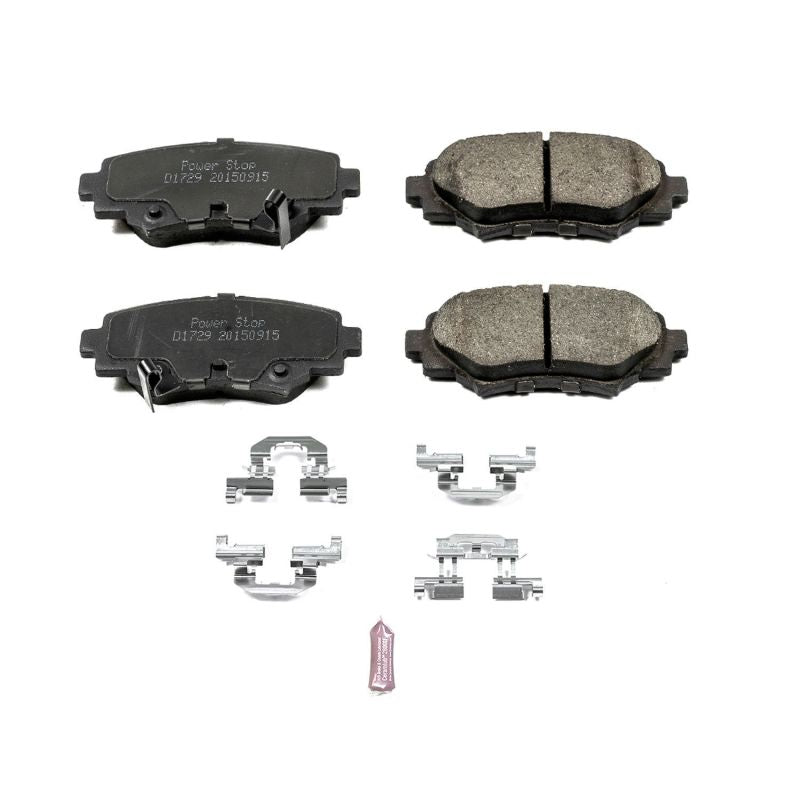 Power Stop 14-16 Mazda 3 Rear Z17 Evolution Ceramic Brake Pads w/Hardware Brake Pads - OE PowerStop