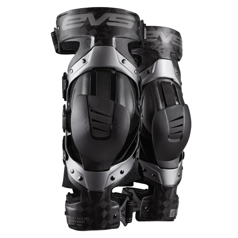 EVS Axis Sport Knee Brace Pair Black/Black/Grey - Medium Body Protection EVS