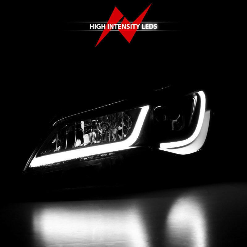 ANZO Projector Headlights With Plank Style Design Black w/Amber 15-16 Toyota Camry (4DR) Headlights ANZO