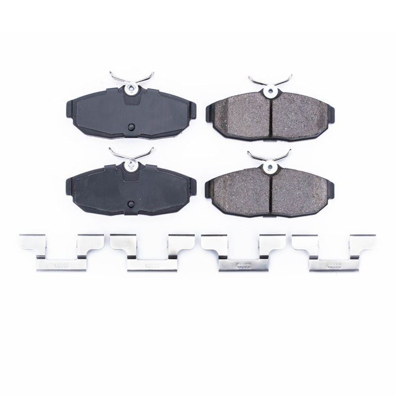 Power Stop 05-11 Ford Mustang Rear Z17 Evolution Ceramic Brake Pads w/Hardware Brake Pads - OE PowerStop