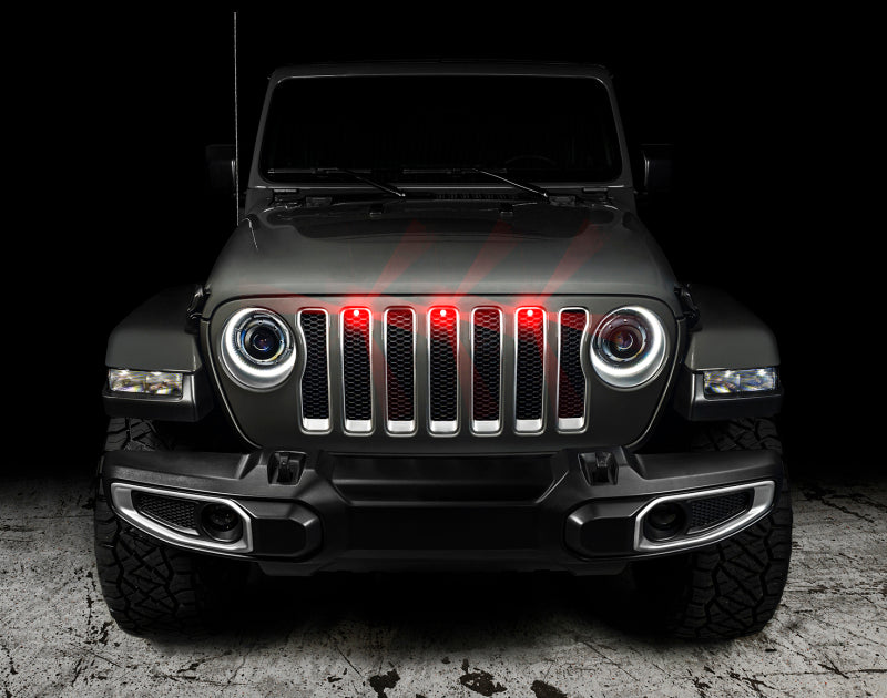 Oracle Pre-Runner Style LED Grille Kit for Jeep Wrangler JL - Red Light Strip LED ORACLE Lighting