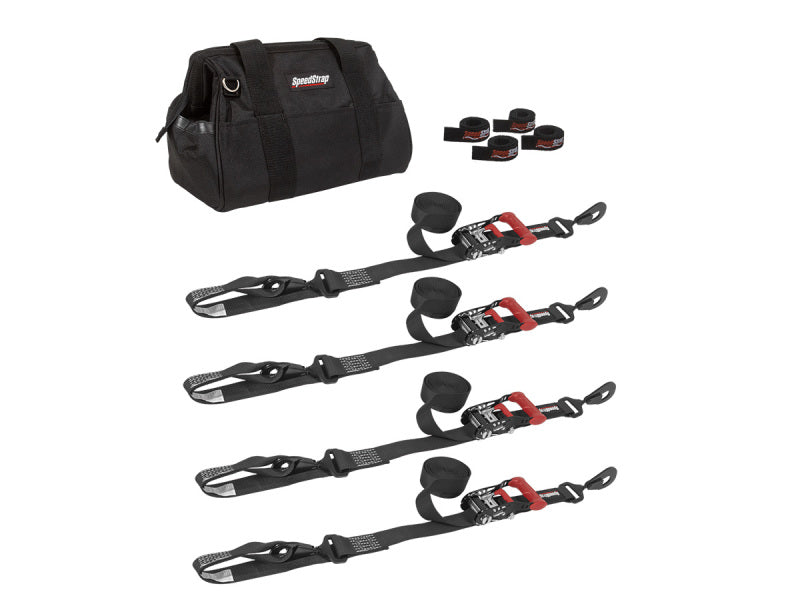 SpeedStrap 1 1/2In UTV Tie-Down Kit - Black Cargo Tie-Downs SpeedStrap