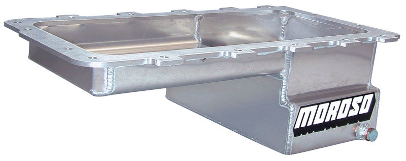 Moroso Ford 5.4 Lightning (w/Rear Sump) Drag Race Baffled Wet Sump 7qt 6.5in Aluminum Oil Pan Oil Pans Moroso