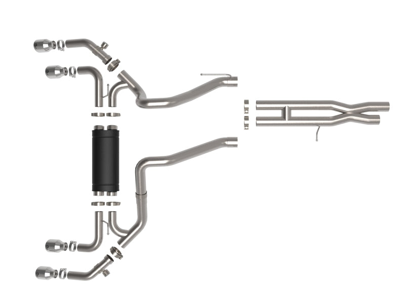 aFe Vulcan Series 2.5in 304SS Cat-Back Exhaust 2021+ Jeep Wrangler 392 6.4L w/ Polished Tips Catback aFe