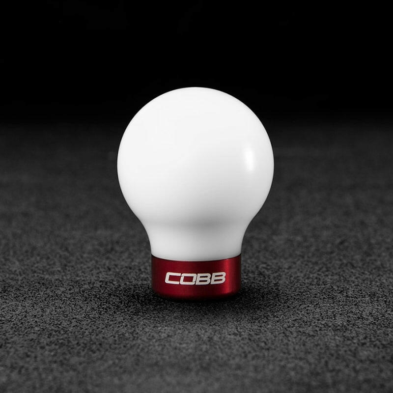 Cobb Subaru 6-Speed COBB Shift Knob - White w/Race Red Collar (Non-Weighted) Shift Knobs COBB