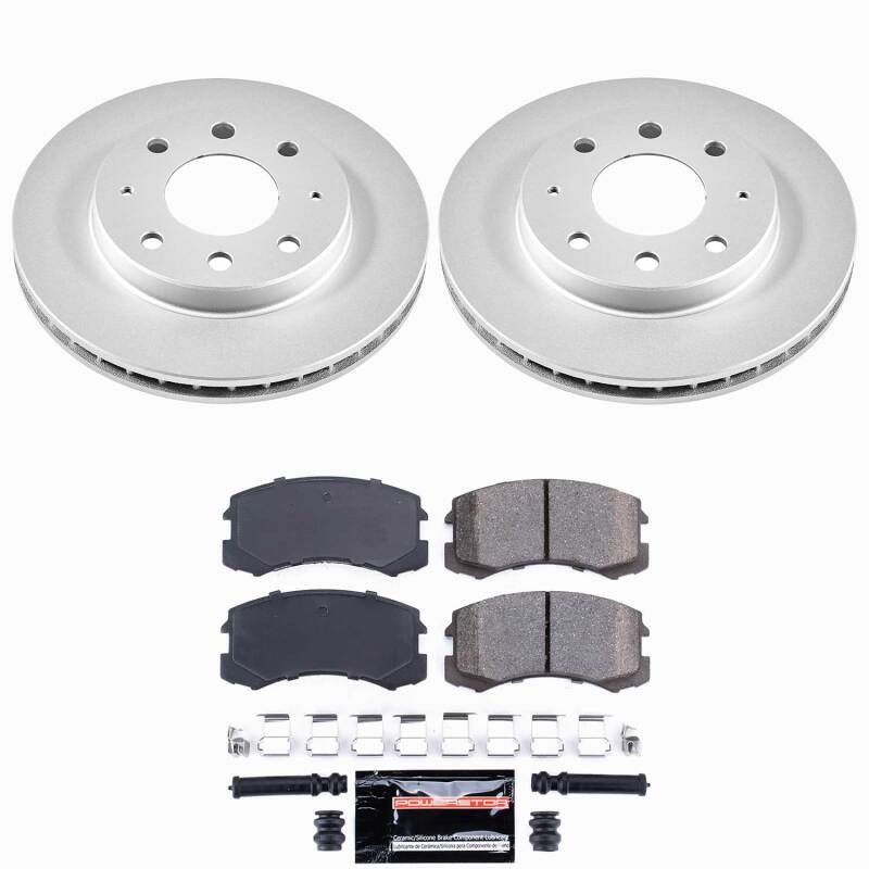 Power Stop 02-07 Mitsubishi Lancer Front Z23 Coated Brake Kit Brake Kits - Performance D&S PowerStop