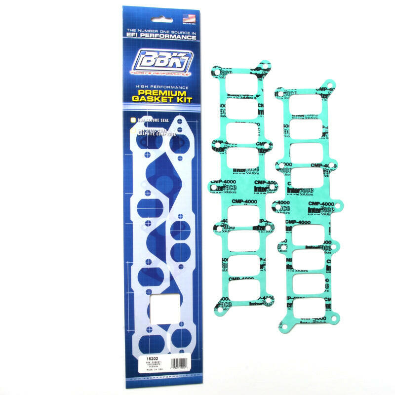BBK 86-95 Mustang 5.0 Upper To Lower EFI Intake EFI Manifold Gasket Set Edelbrock Performer Exhaust Gaskets BBK