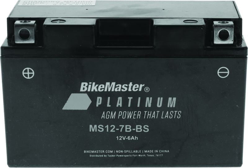 BikeMaster AGM Battery - MS12-7B-BS Batteries BikeMaster