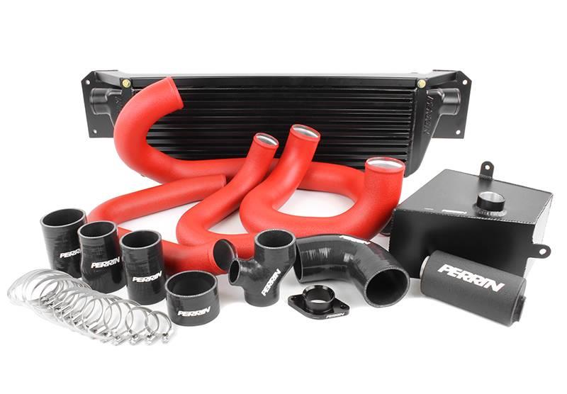 PERRIN 15-21 Subaru WRX Front Mount Intercooler Boost Tubes + Hardware - Red Tubes Intercooler Ducting Perrin Performance