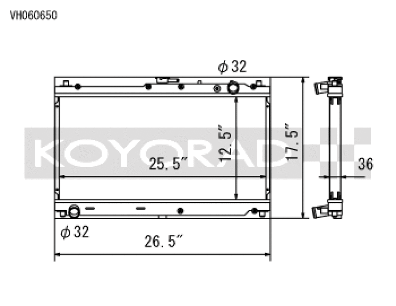 Koyo 99-05 Mazda MX-5 Miata 1.8L (MT) Radiator Radiators Koyo