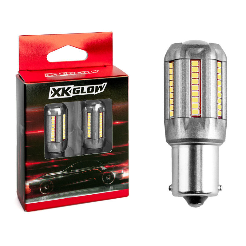 XK Glow 2pc White 1157 Auto Bulb Bulbs XKGLOW